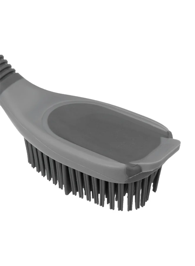 Five Simply Smart Silver & Clean Durable Rubber Washing-Up Dish Brush Grey and Silver 6.3 x 4.7 x 24.5 cm 186201